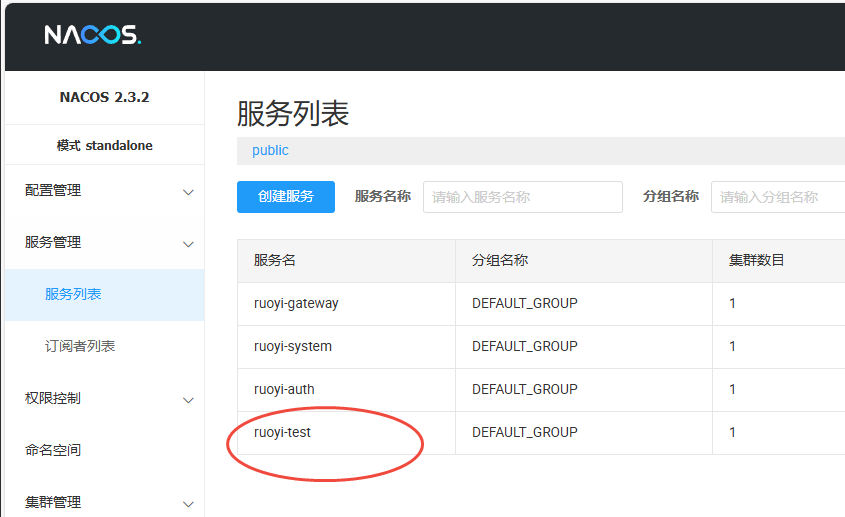 RuoYi新建子模块